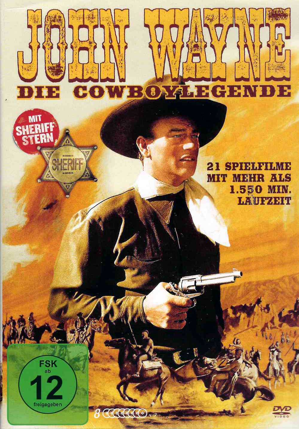 John Wayne - Die Cowboylegende | Western | 8 DVDs | 12 Filme [FSK12
